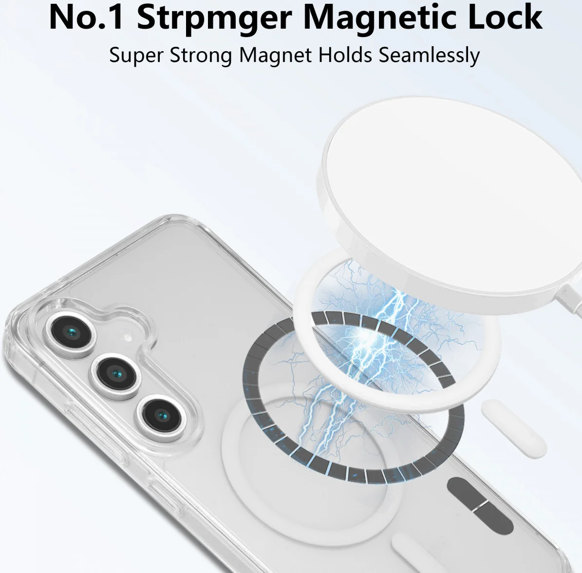 Samsung Galaxy S23 FE Hoesje Hard Back Cover met MagSafe Transparant afbeelding 2