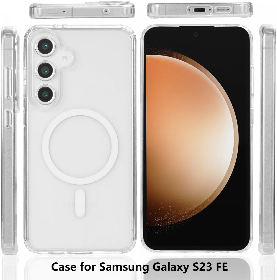 Samsung Galaxy S23 FE Hoesje Hard Back Cover met MagSafe Transparant afbeelding 7