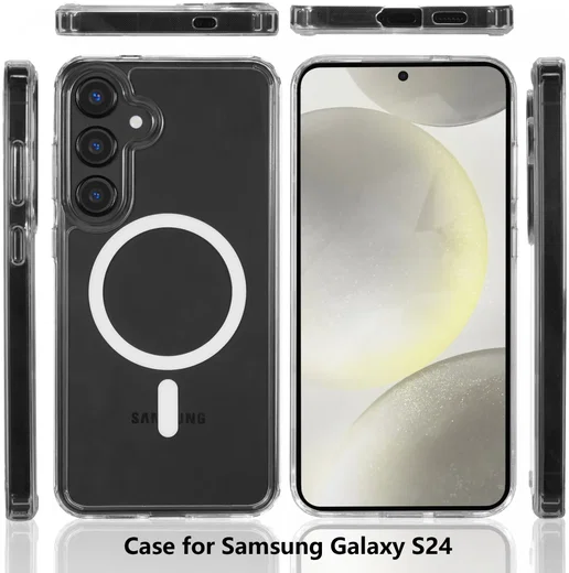 Samsung Galaxy S24 Hoesje Hard Back Cover met MagSafe Transparant afbeelding 7