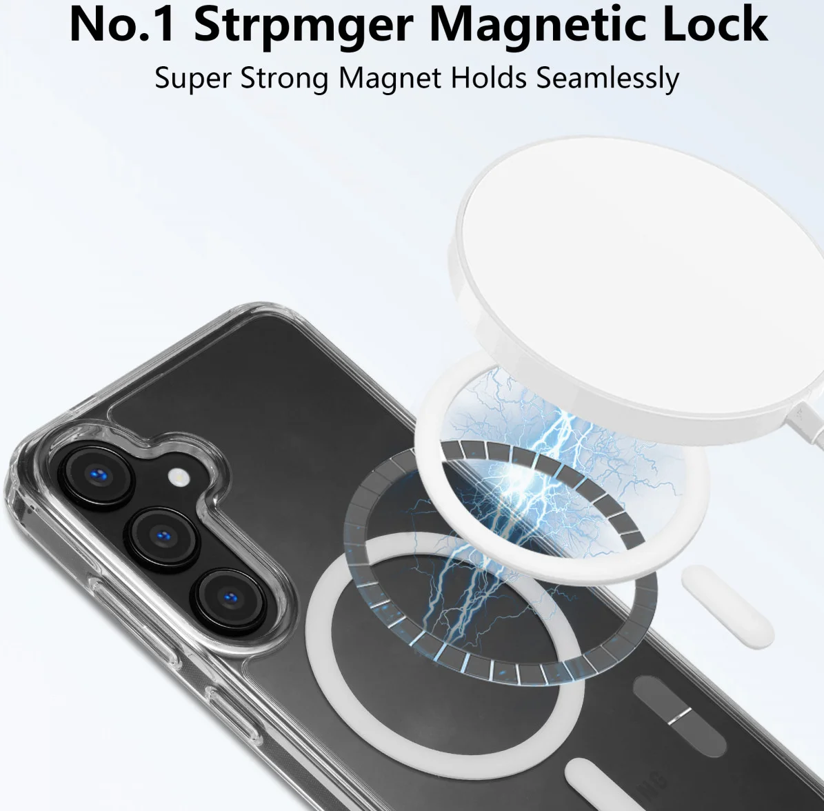Samsung Galaxy S24 Plus Hoesje Hard Back Cover met MagSafe Transparant afbeelding 2