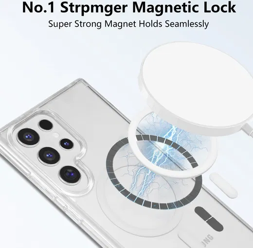 Samsung Galaxy S24 Ultra Hoesje Hard Back Cover met MagSafe Transparant afbeelding 2