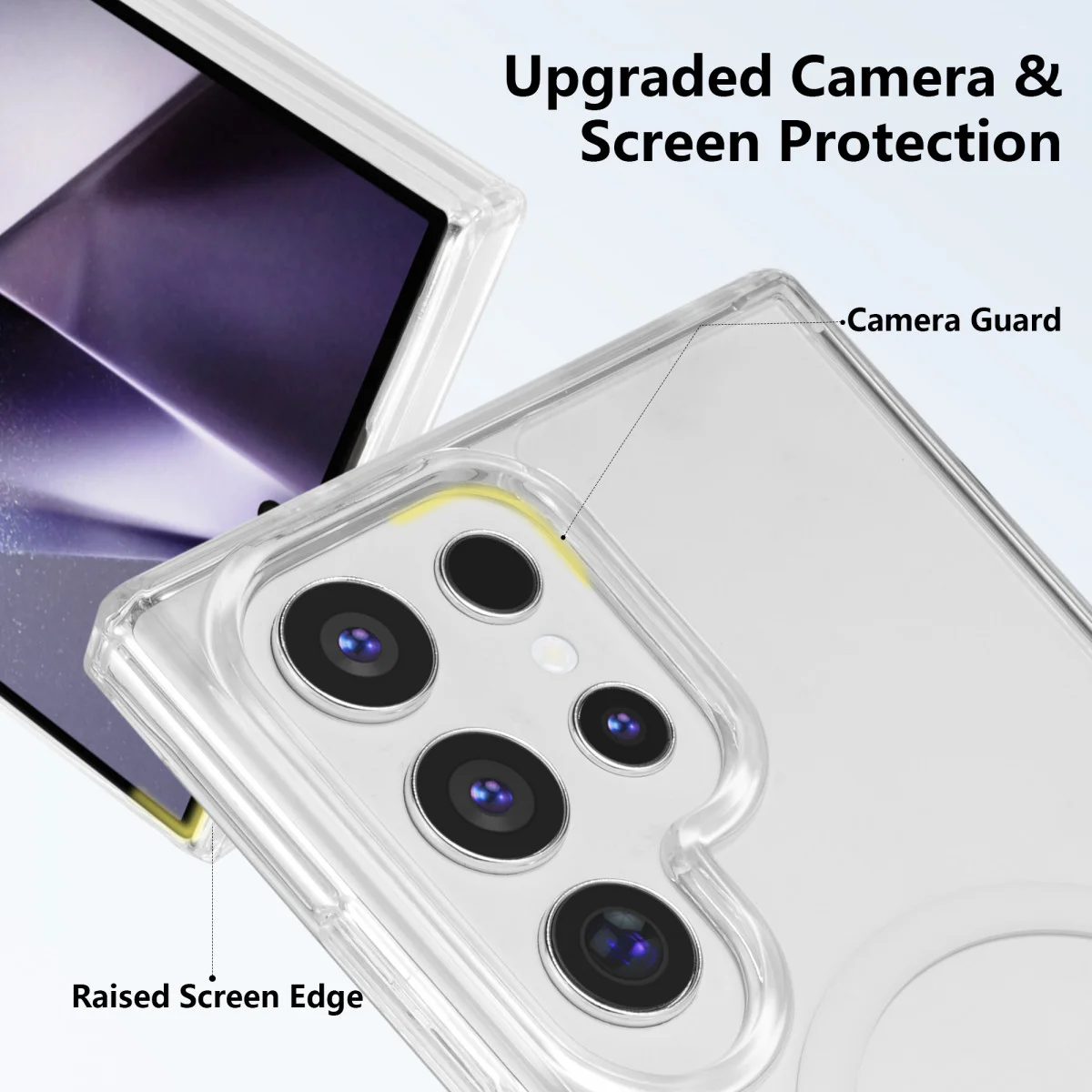 Samsung Galaxy S24 Ultra Hoesje Hard Back Cover met MagSafe Transparant afbeelding 6