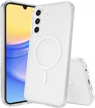 Samsung Galaxy A15 Hoesje Hard Back Cover met MagSafe Transparant