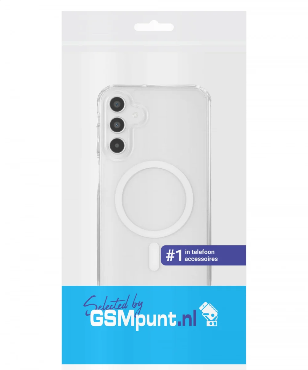 Samsung Galaxy A15 Hoesje Hard Back Cover met MagSafe Transparant afbeelding 5