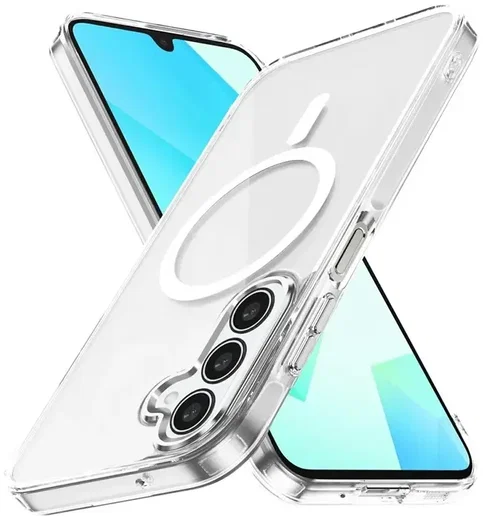 Samsung Galaxy A16 Hoesje Hard Back Cover met MagSafe Transparant afbeelding 2