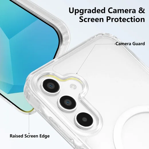 Samsung Galaxy A16 Hoesje Hard Back Cover met MagSafe Transparant afbeelding 5