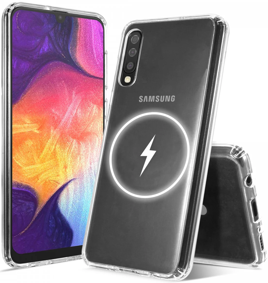 Samsung Galaxy A50 Hoesje Hard Back Cover met MagSafe Transparant afbeelding 8