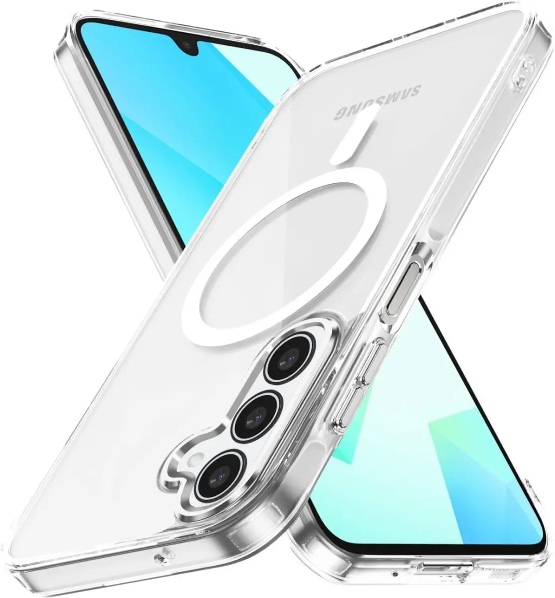 Samsung Galaxy A51 Hoesje Hard Back Cover met MagSafe Transparant afbeelding 1