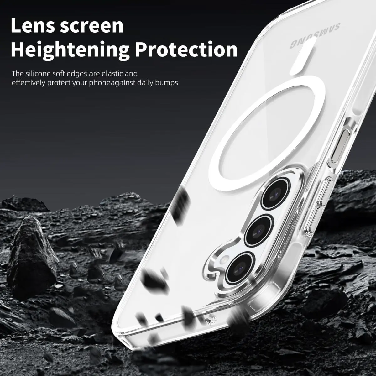 Samsung Galaxy A51 Hoesje Hard Back Cover met MagSafe Transparant afbeelding 4