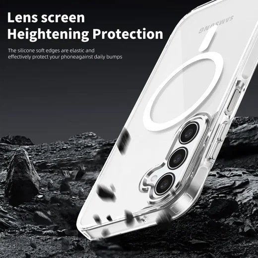 Samsung Galaxy A51 Hoesje Hard Back Cover met MagSafe Transparant afbeelding 4