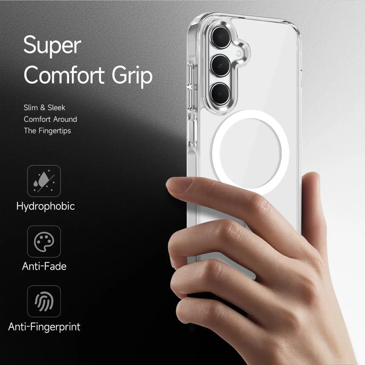Samsung Galaxy A51 Hoesje Hard Back Cover met MagSafe Transparant afbeelding 5