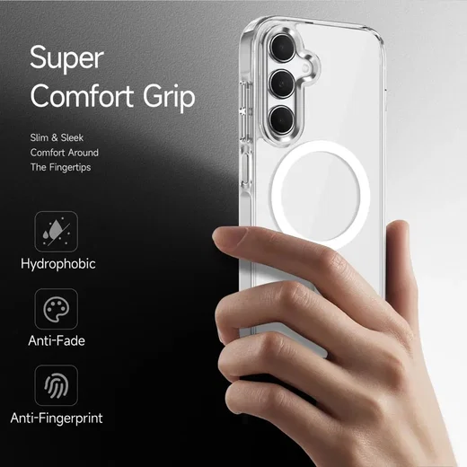 Samsung Galaxy A51 Hoesje Hard Back Cover met MagSafe Transparant afbeelding 5