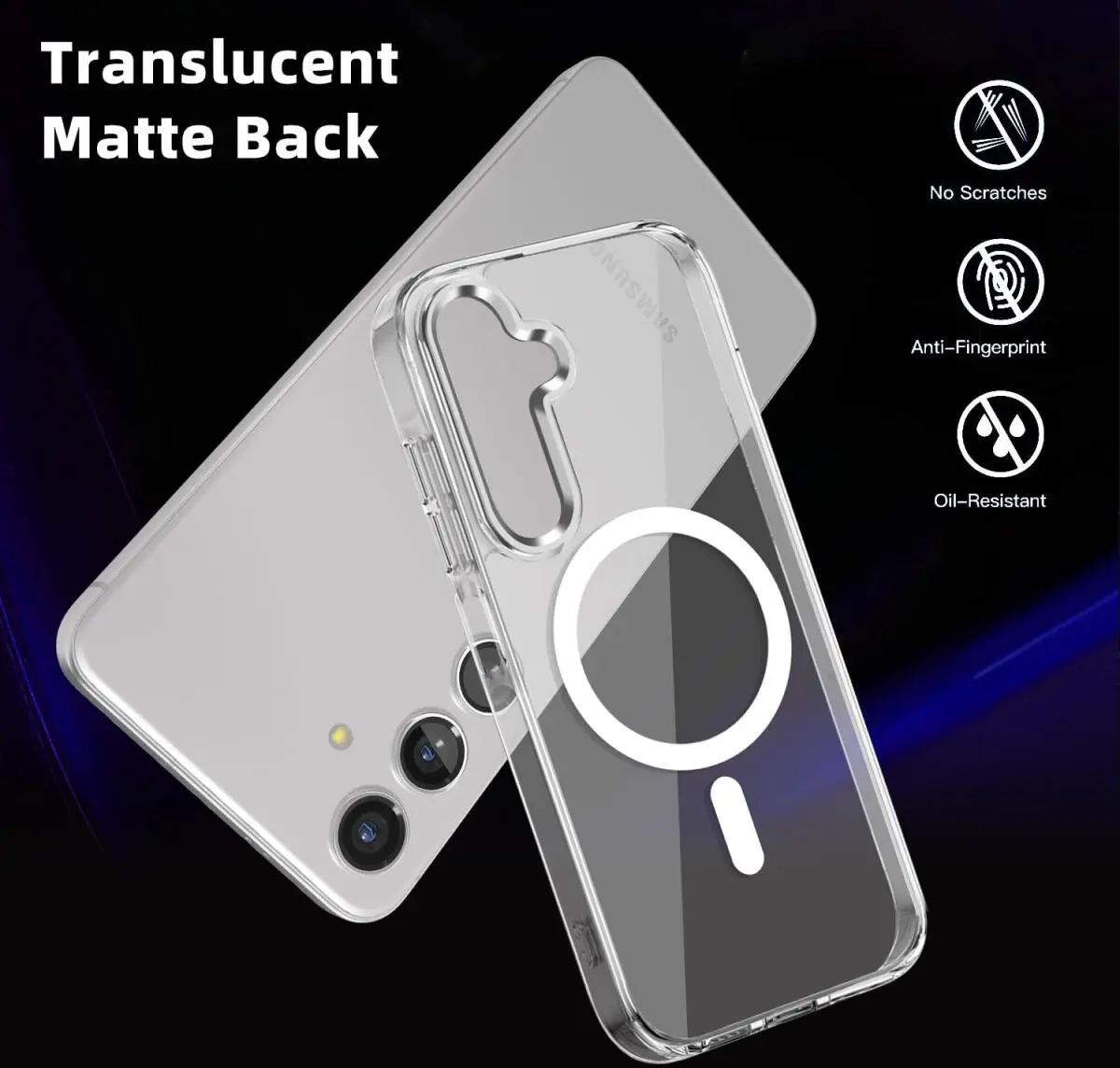 Samsung Galaxy A51 Hoesje Hard Back Cover met MagSafe Transparant afbeelding 6