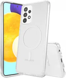 Samsung Galaxy A52 Hoesje Hard Back Cover met MagSafe Transparant afbeelding