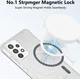 Samsung Galaxy A52 Hoesje Hard Back Cover met MagSafe Transparant afbeelding 2