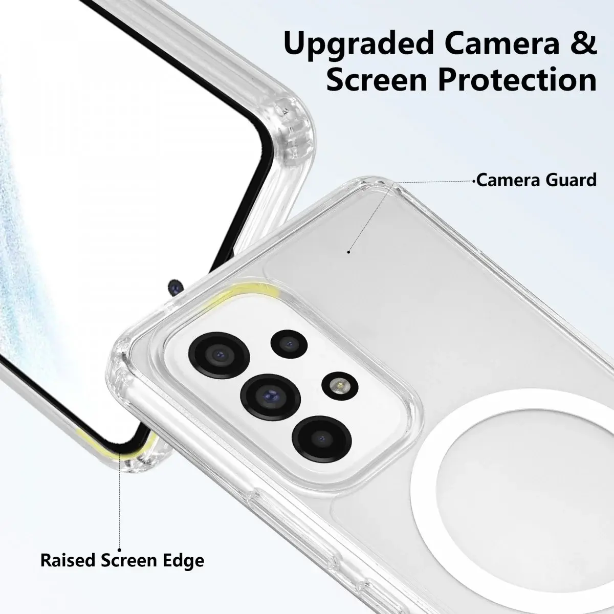 Samsung Galaxy A53 Hoesje Hard Back Cover met MagSafe Transparant afbeelding 6