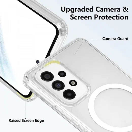 Samsung Galaxy A53 Hoesje Hard Back Cover met MagSafe Transparant afbeelding 6