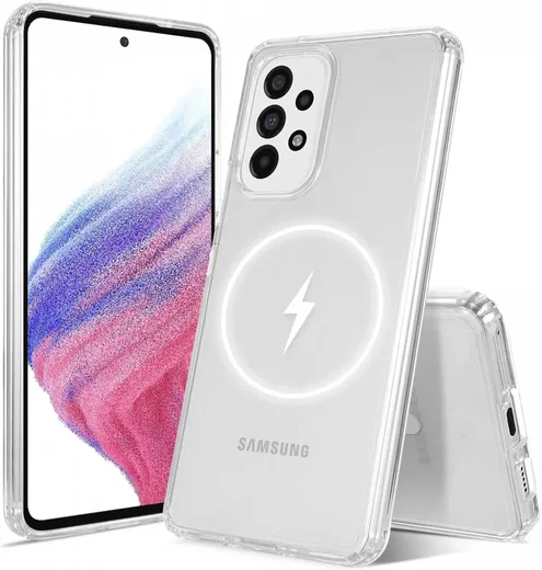 Samsung Galaxy A53 Hoesje Hard Back Cover met MagSafe Transparant afbeelding 8