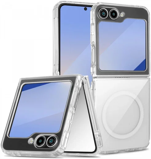 Samsung Galaxy Z Flip 7 FE / 6 Hoesje Hard Back Cover met MagSafe Transparant afbeelding 1