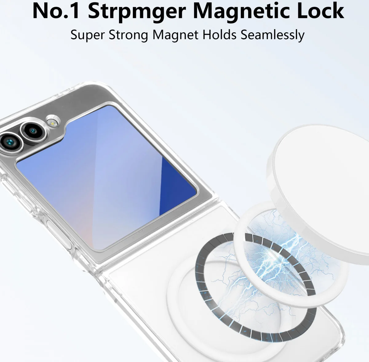 Samsung Galaxy Z Flip 7 FE / 6 Hoesje Hard Back Cover met MagSafe Transparant afbeelding 2