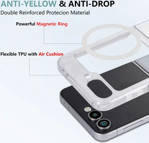 Samsung Galaxy Z Flip 7 FE / 6 Hoesje Hard Back Cover met MagSafe Transparant afbeelding 6