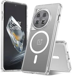 OnePlus 12 Hoesje Hard Back Cover met MagSafe Transparant afbeelding