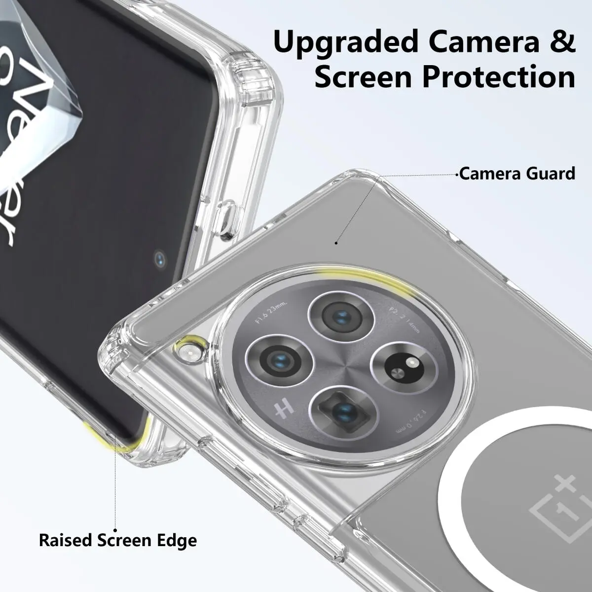 OnePlus 12 Hoesje Hard Back Cover met MagSafe Transparant afbeelding 5