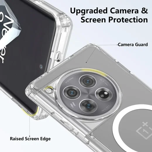 OnePlus 12 Hoesje Hard Back Cover met MagSafe Transparant afbeelding 5
