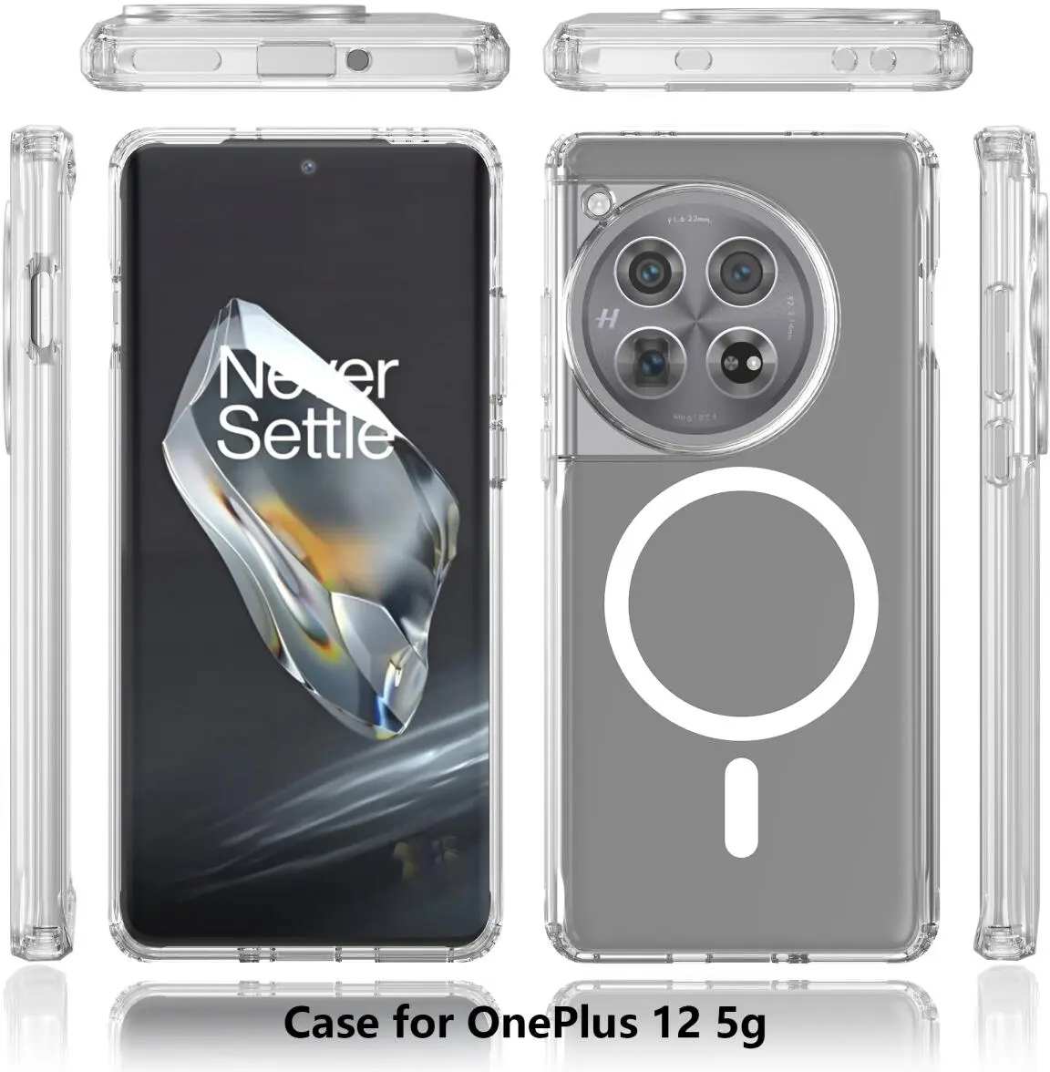 OnePlus 12 Hoesje Hard Back Cover met MagSafe Transparant afbeelding 8