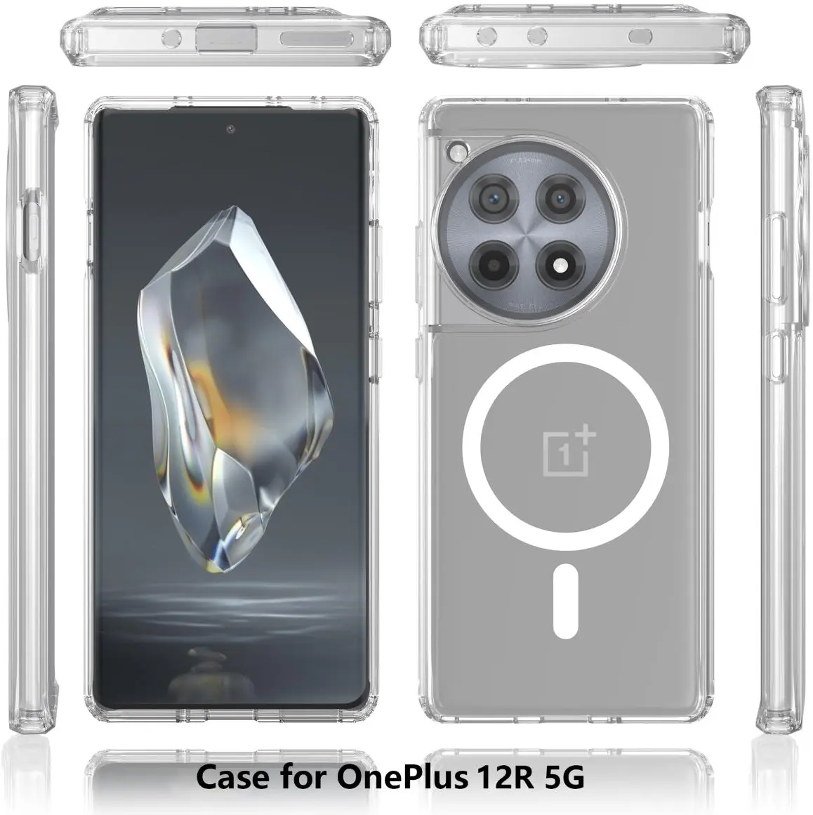 OnePlus 12R Hoesje Hard Back Cover met MagSafe Transparant afbeelding 6