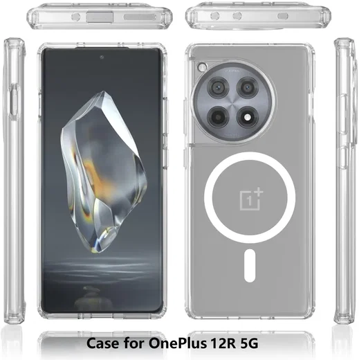 OnePlus 12R Hoesje Hard Back Cover met MagSafe Transparant afbeelding 6