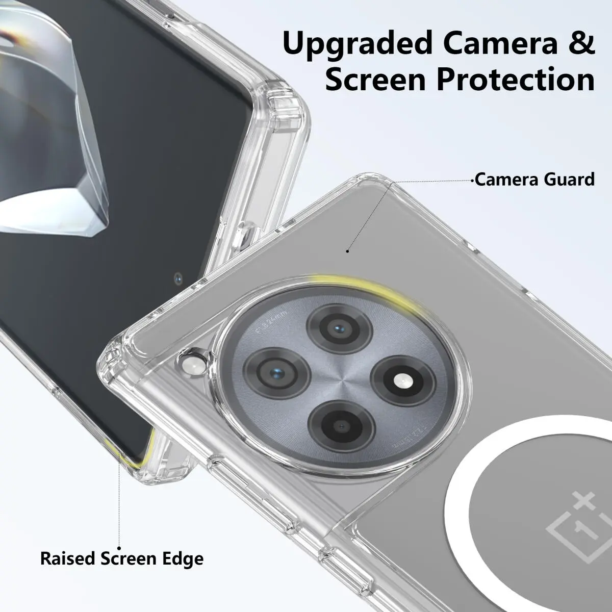 OnePlus 12R Hoesje Hard Back Cover met MagSafe Transparant afbeelding 8