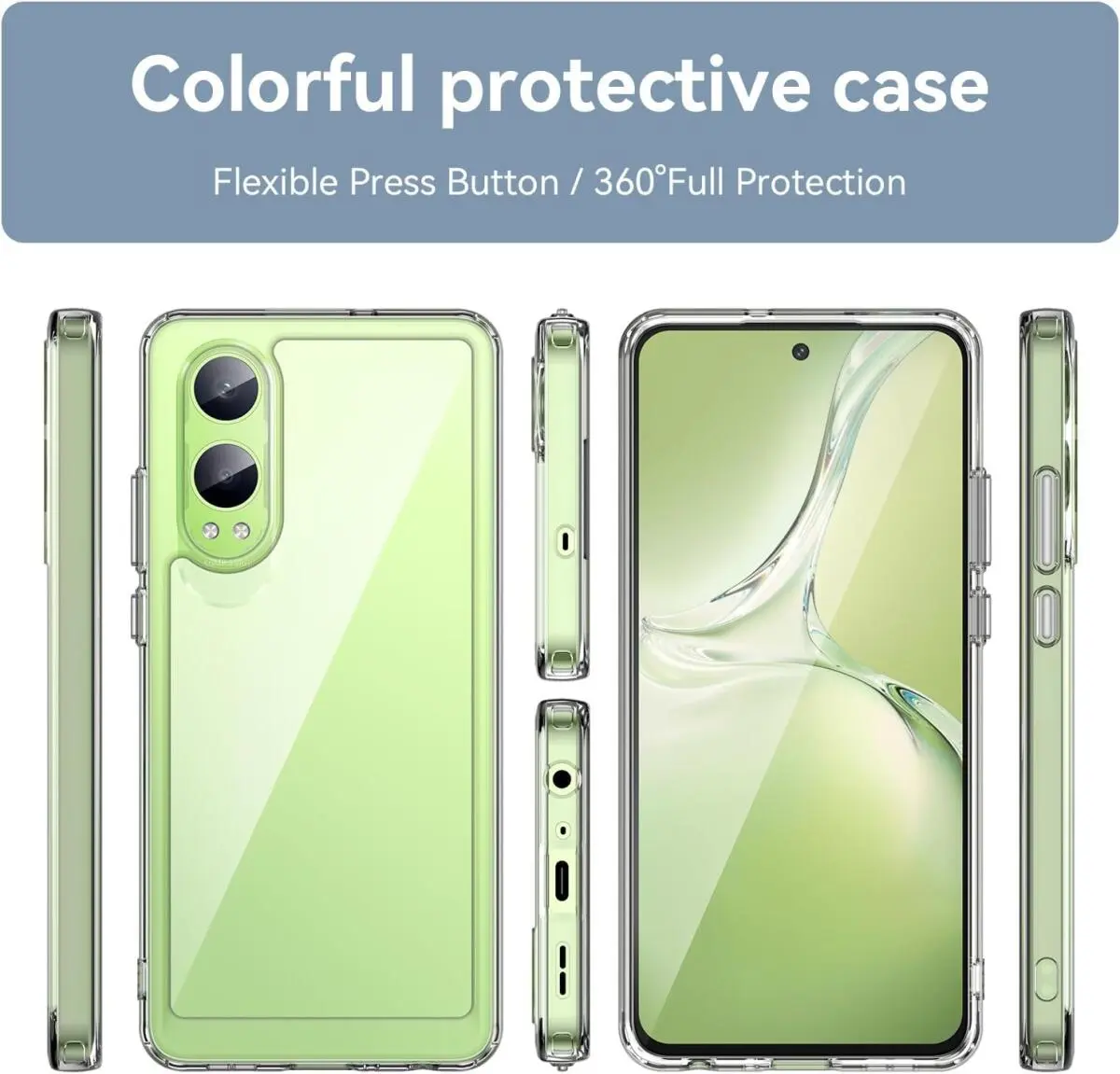 OnePlus Nord CE 4 Lite Hoesje Hard Back Cover met MagSafe Transparant afbeelding 5