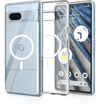 Google Pixel 7a Hoesje Hard Back Cover met MagSafe Transparant