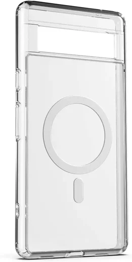 Google Pixel 7a Hoesje Hard Back Cover met MagSafe Transparant afbeelding 3