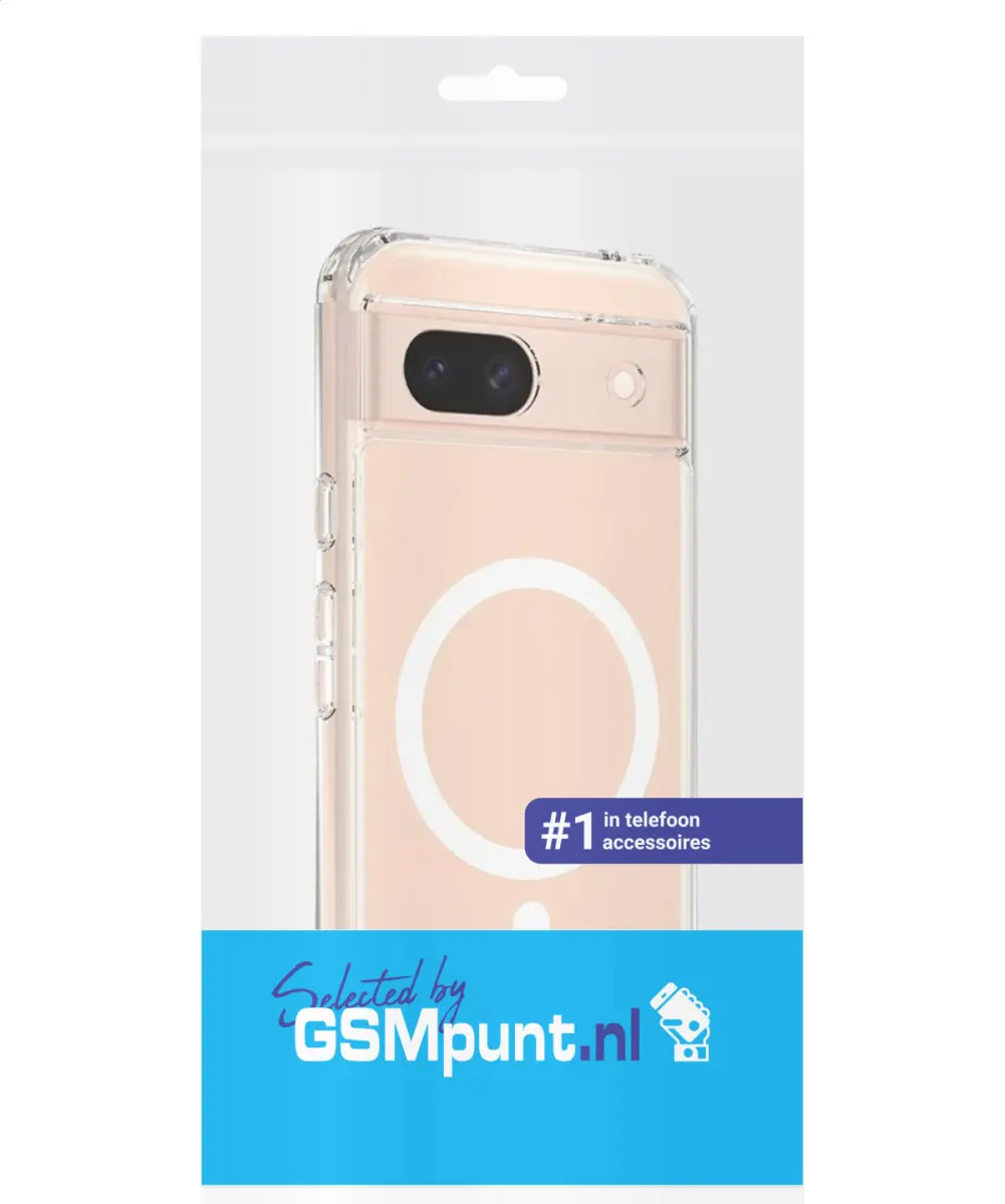 Google Pixel 8 Hoesje Hard Back Cover met MagSafe Transparant afbeelding 7
