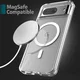 Google Pixel 8a Hoesje Hard Back Cover met MagSafe Transparant afbeelding 3