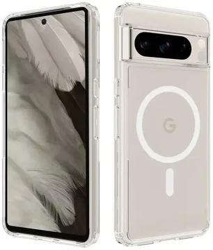 Google Pixel 8 Pro Hoesje Hard Back Cover met MagSafe Transparant