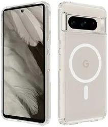 Google Pixel 8 Pro Hoesje Hard Back Cover met MagSafe Transparant afbeelding