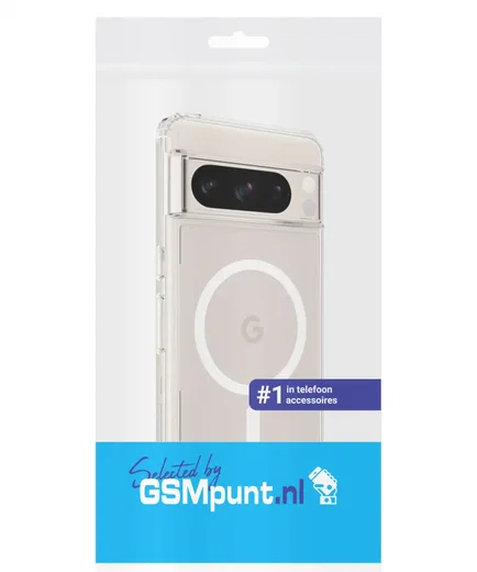 Google Pixel 8 Pro Hoesje Hard Back Cover met MagSafe Transparant afbeelding 7