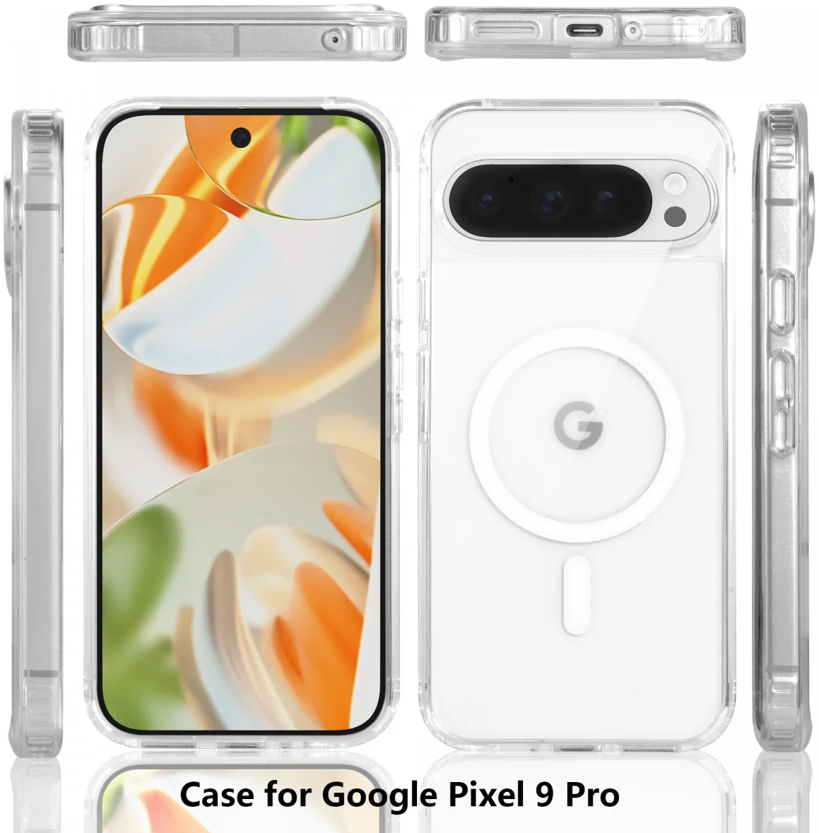 Google Pixel 9 / 9 Pro Hoesje Hard Back Cover met MagSafe Transparant afbeelding 8