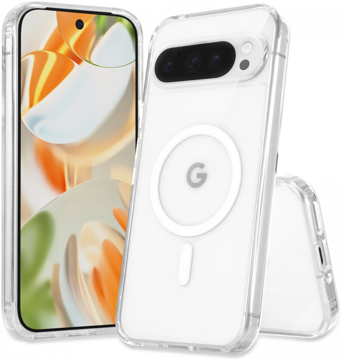 Google Pixel 9 / 9 Pro Hoesje Hard Back Cover met MagSafe Transparant afbeelding 1