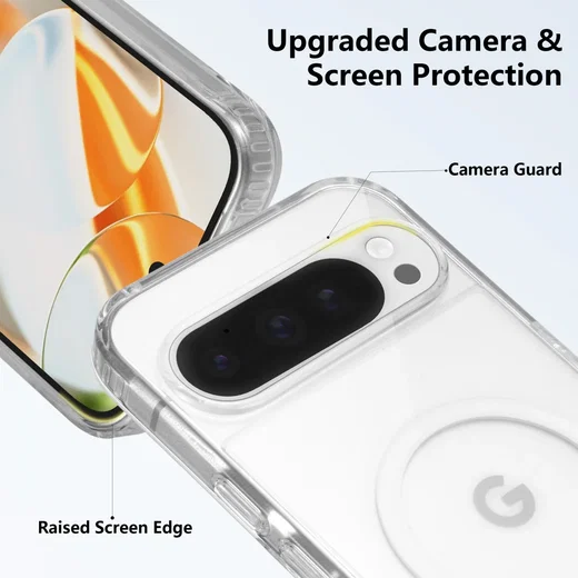 Google Pixel 9 / 9 Pro Hoesje Hard Back Cover met MagSafe Transparant afbeelding 4