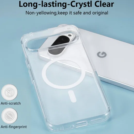 Google Pixel 9 Pro XL Hoesje Hard Back Cover met MagSafe Transparant afbeelding 5