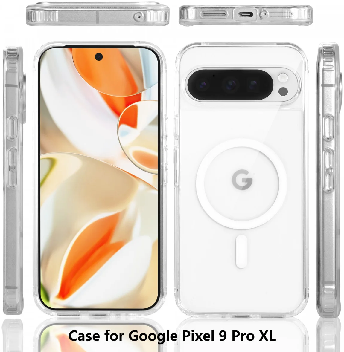 Google Pixel 9 Pro XL Hoesje Hard Back Cover met MagSafe Transparant afbeelding 8