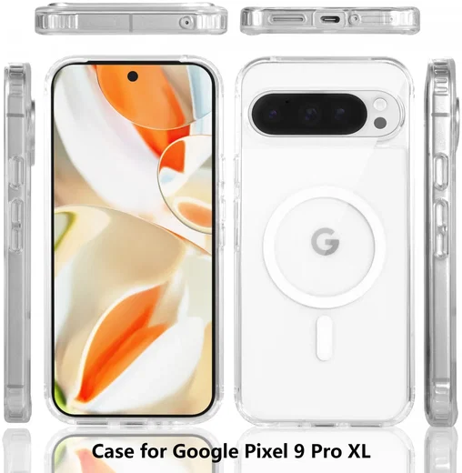 Google Pixel 9 Pro XL Hoesje Hard Back Cover met MagSafe Transparant afbeelding 8