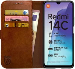 Rosso Element Xiaomi Redmi 14C Hoesje Book Case Wallet Bruin afbeelding