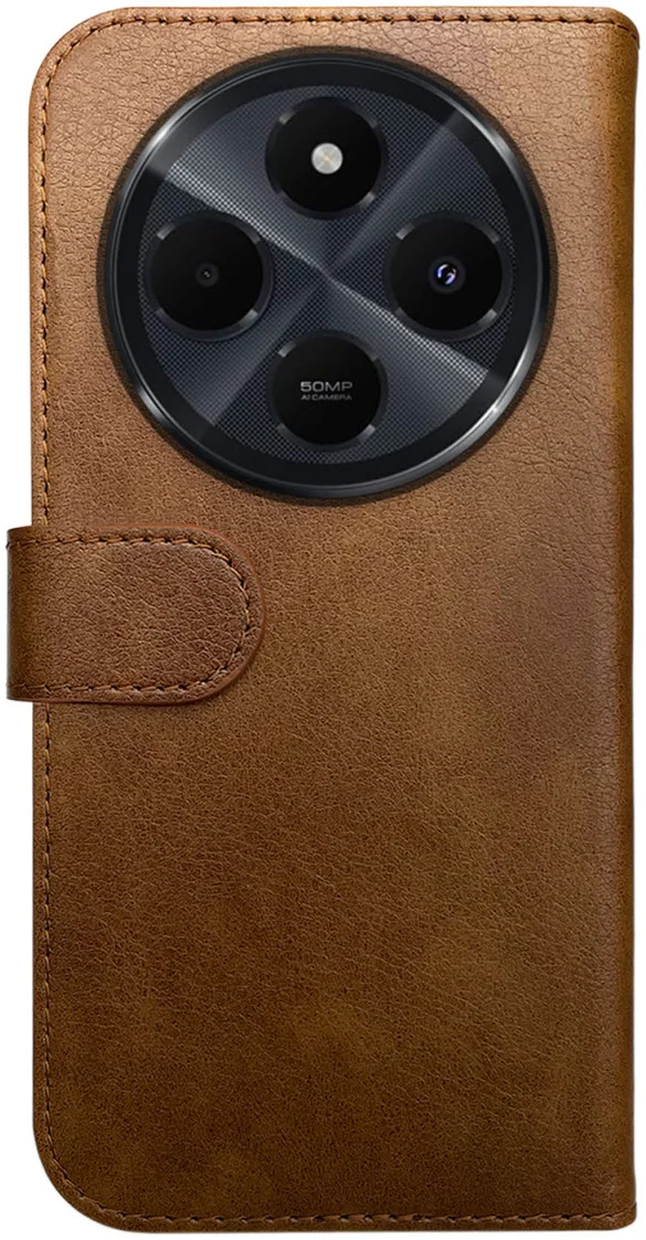 Rosso Element Xiaomi Redmi 14C Hoesje Book Case Wallet Bruin afbeelding 2