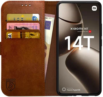 Rosso Element Xiaomi 14T Hoesje Book Case Wallet Bruin