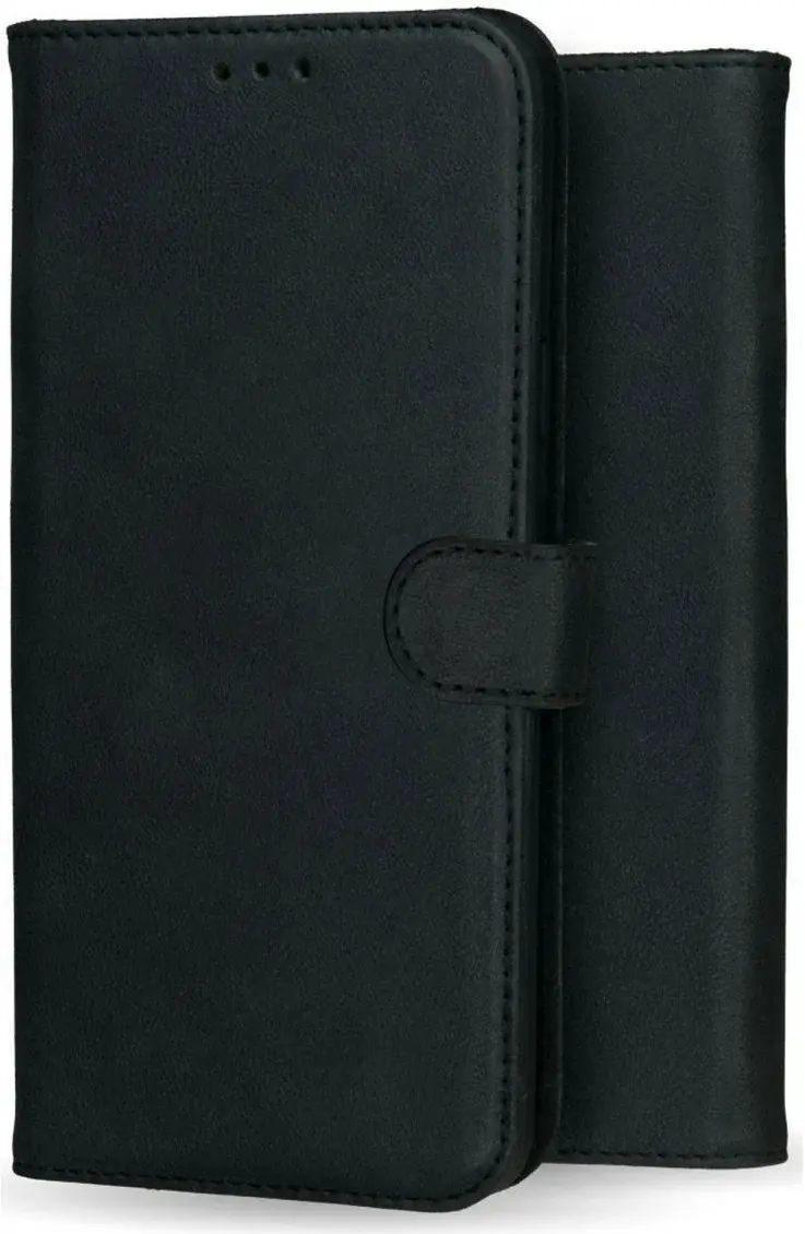Rosso Deluxe Google Pixel 9a Hoesje Echt Leer Book Case Zwart afbeelding 10